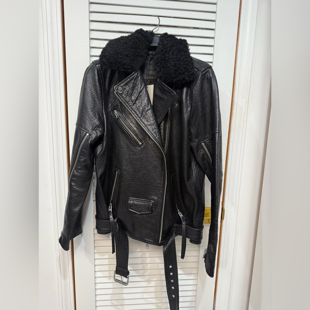 AllSaints Vendra women leather biker jacket - Picture 6 of 10